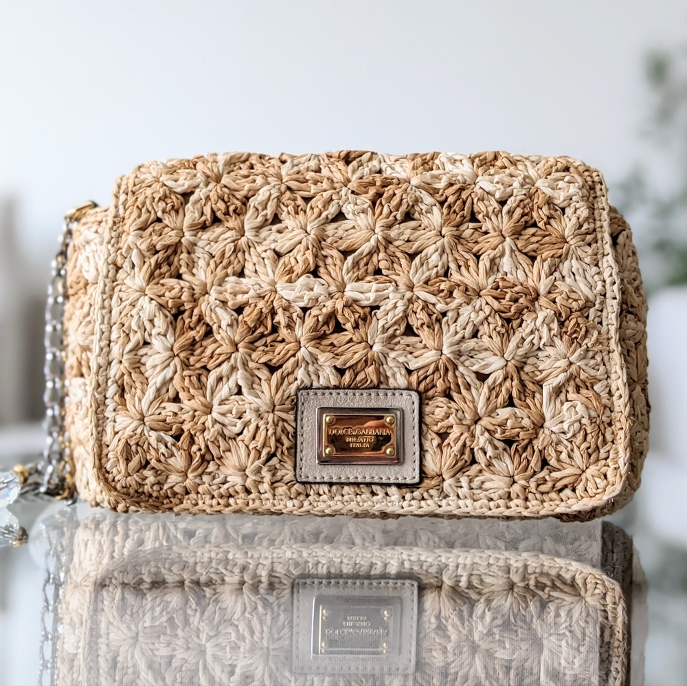 Dolce & Gabbana Raffia miss Charles Bag